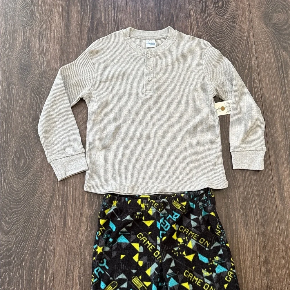 Gray and Black Kids Pajama Set